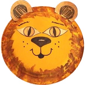 Easy paper plate lion craft