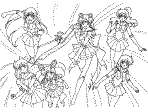 sailor scouts coloring page