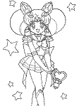sailor mini moon coloring book