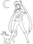 sailor moon coloring book page