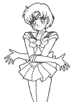 sailor mars coloring page