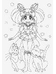 sailor mini moon coloring book