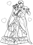 sailor moon and tuxedo mask coloring book pages