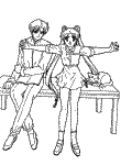 sailor moon and tuxedo mask coloring book pages