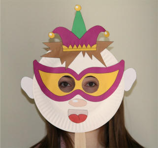 Paper Plate Jester Mask