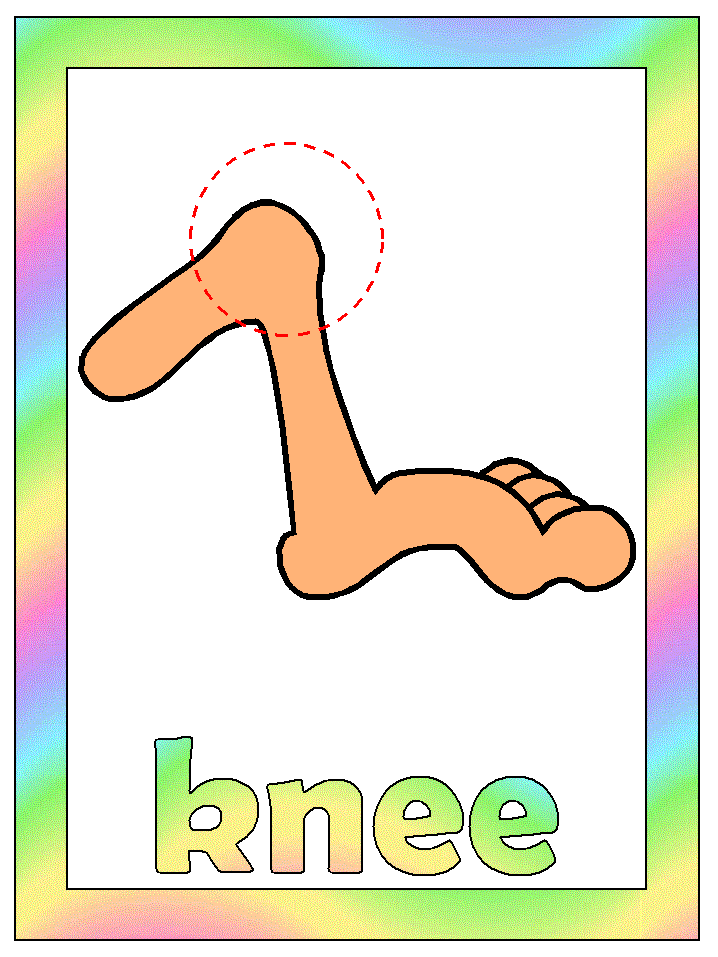 knee coloring page