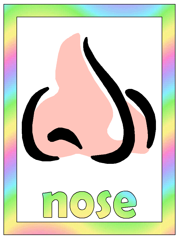 nose coloring page