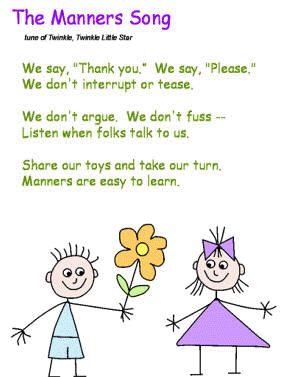 Manners Song
