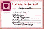 recipe for me activity