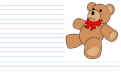 Bear Printable Writing Paper