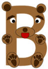 Bear Letter B paper craft