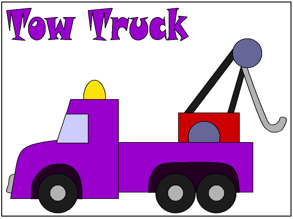tow truck colouring pages