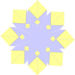 single color origami flower