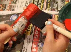 Paint the project to look like a bird and let dry.