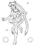 sailor moon coloring book page