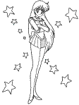 sailor mars coloring page