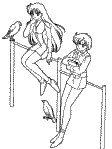 sailor mars coloring page