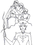 sailor moon coloring pages - evil characters