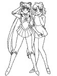 sailor moon coloring pages - evil characters