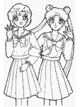 sailor moon coloring pages - evil characters