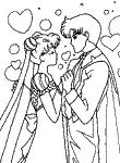 sailor moon and tuxedo mask poster