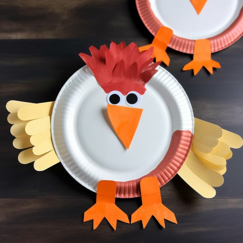 Paper Plate Chicken Craft
