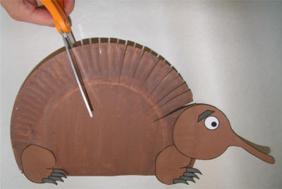 Paper Plate Echidna Craft