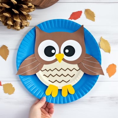 Paper Plate Owl Craft