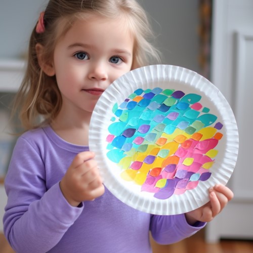 Paper Plate Rainbow Fish Craft