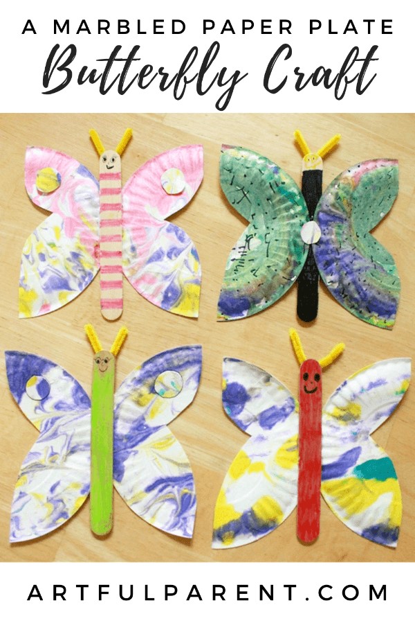 Butterfly paper plate craft