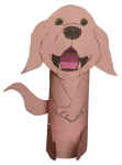 cardboard tube dog