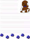 dog writing paper