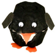 egg carton penguin
