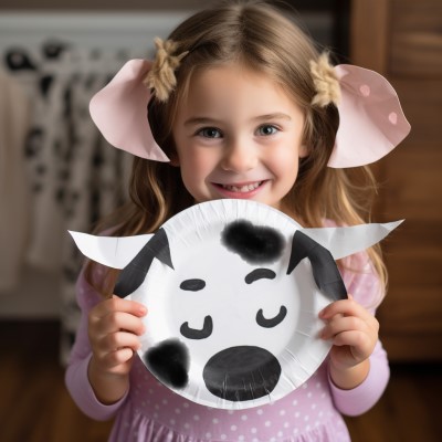 Paper Plate Cow Craft