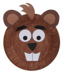 Beaver Paper Plate Craft or Mask