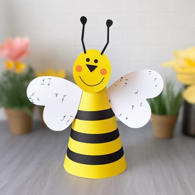 paper cone bee craft