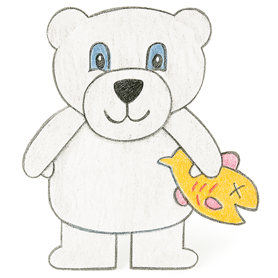 polar bear cut and paste paper craft