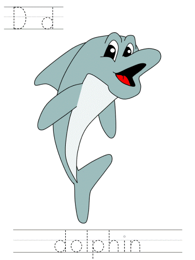 dolphin print practice worksheets