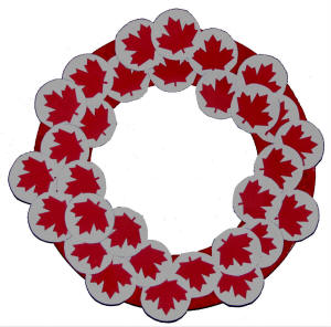 Canada Day Paper Plate Wreath