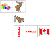Canada themed printable dominos