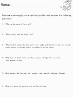 art worksheet