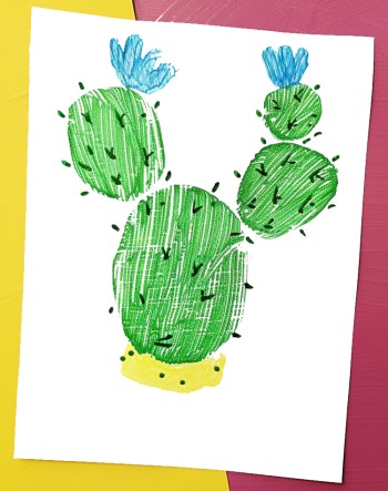 fingerprint cactus craft