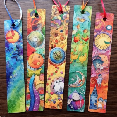 Kindergarten decoupage bookmarks