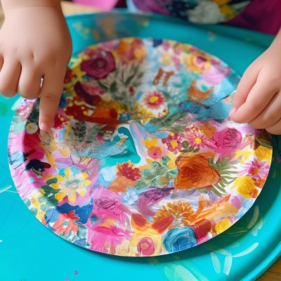preschool decoupage paper plate