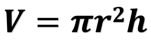 volume of a cylinder