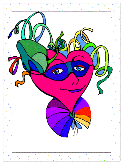 mardi gras coloring book pages