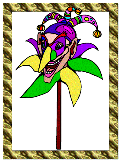 mardi gras coloring book pages