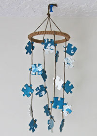 puzzle piece mobile craft