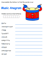 music anagram puzzle