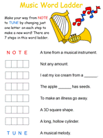 music word ladder